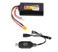 Yangers Batterie Lipo rechargeable 7,4 V 5000 mAh 2S Lot de batteries de rechange 8C XT30 avec chargeur USB pour radiomaster TX12 T14 T15 TX16S TX18S T18PRO émetteur RC jouets