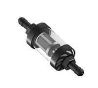 Yangers Filtre à essence en ligne de moto, tuyau de montage universel de taille de vis de 8mm Acier inoxydable en verre de chrome de diesel lavable de 5/16 "pour la moto voiture bateau tracteur