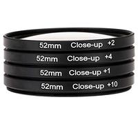 Yangers Kit de filtres macro pour appareil photo reflex numérique (+ 1, + 2, + 4, + 10) avec sac de rangement (52 mm)