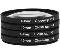 Yangers Kit de filtres macro pour appareil photo reflex numérique (+1, +2, +4, +10) grossissement avec sac de rangement pour appareils photo reflex numériques et sans miroir Canon, Nikon, Sony, Pentax