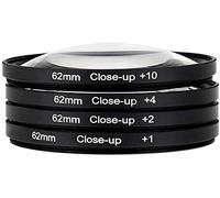 Yangers Kit de filtres macro pour appareil photo reflex numérique (+1, +2, +4, +10) grossissement avec sac de rangement pour appareils photo reflex numériques et sans miroir Canon, Nikon, Sony, Pentax