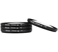 Yangers Kit de filtres macro pour appareil photo reflex numérique (+1, +2, +4, +10) grossissement avec sac de rangement pour appareils photo reflex numériques et sans miroir Canon, Nikon, Sony, Pentax