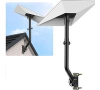 Yangers Kit de montage mural pour Starlink Gen 3 Standard V3 Dish, support de montage entièrement réglable à 360 ° avec longue extension de tuyau adaptateur de tuyau d'ancrage mural externe