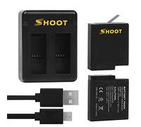 Yangers Pack de 2 Batterie avec Chargeur Double USB et Chargeur parallèle pour GoPro Hero 7 Black/Hero 6 5 / Hero (2018) / Firmware v01.50, v01.55, v01.57, v02.00 et v02.51