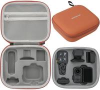 Yangers Sac de transport portable Combo Bag pour DJI Osmo Nano Action Camera - Cuir PU imperméable + EVA Hard Carry Bag pour Osmo Nano Camera Accessoires, Orange, Étui de transport rigide