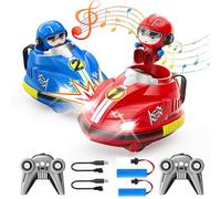 Yangers Voiture de Course Télécommandée Enfant, Voitures de Course RC Auto Tamponneuse RC Bumper Cars 2 Joueurs Multijoueur Voiture Combat Jouets Enfants Noël Anniversaire Cadeaux pour Filleul Garçon
