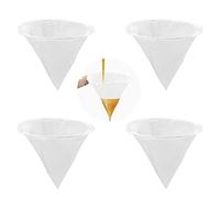 Yangfei 4pcs Filtre À Miel, Passoire de Miel en Nylon Outils de Extraction de Miel avec Cercle en Métal pour le Traitement et Extraction du Miel (Blanc)