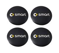 YANGFEIYA 4 Pièces Cache-moyeux Autocollants pour Smart 453 Fortwo Forfour 50MM, Insigne Couvercle de Jante Autocollant Jante Centre D'emblème Accessoires,C