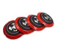 YANGFEIYA 4 Pièces Insigne Couvercle de Jante Autocollant pour Abarth 133mm, Capuchon Enjoliveur de Centre de Roue de Voiture Autocollant