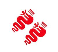 YANGFEIYA Autocollant Voiture pour Alfa Romeo Tonale SUV 2022+, Autocollant D'insigne Lettres Emblème Logo Emblème Insigne Badge Décoration,Red