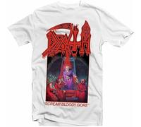 YANGGUOC Death Scream Bloody Gore White T-Shirt Manches Courtes(3X-Large)