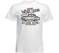 YANGGUOC Vintage French Car Simca ARONDE - Cotton Mens t Shirts SERHDE T-Shirts à Manches Courtes(Medium)