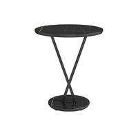 YANGJINGOZ-2025 Table de Salon Table d'appoint Ronde en marbre de Luxe, Meuble Compact for canapé, Table Basse Moderne, for Balcon, Chevet Table Basse(Noir)