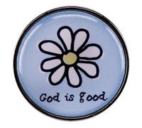yangjinyu Broche en émail avec motif marguerite de dessin animé « God is Good » - Lettre inspirante - Tournesol - Badges en métal pour vêtements, sac à dos, chapeau, accessoire à faire soi-même