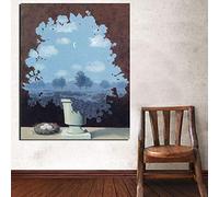 Yangld Abstrait Le Pays Des Miracles Magritte Toile Peinture Imprimer Salon Décor À La Maison Mur Art Peinture À L'huile Affiches Photo 70x100cm Sans Cadre