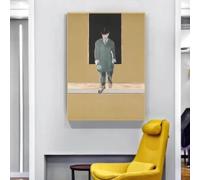 Yangld Célèbre artiste Francis Bacon abstrait « Triptyque, août » peinture sur toile affiche et impression pour décoration de chambre décoration murale 70 x 100 cm sans cadre