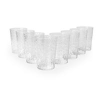 Yanglonghui 24-Ounce Plastic Tumblers (Set of 8), Reusable Plastic Mugs, BPA-Free Acrylic to Drink Mugs, Shatter Resistant, Textured Interior, Dishwasher Safe (Clear Color, 15 Ounce)
