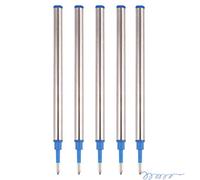 YANGLY 5 pièces 0,5 mm recharges de Stylo à Bille Pointe Moyenne pour stylos rétractables Encre Bleue/Rouge/Noire Longueur 114 mm pour Le Bureau Scolaire