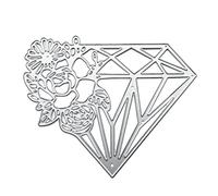 YANGLY Rose Diamant Matrices de Découpe en Métal Pochoir DIY Scrapbook Album Papier Carte Modèle