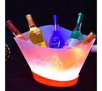 YANGMAN-Wine LED Seau à Glace 12 litres Grande capacité Seau à Glace Lumineux avec 7 Couleurs changeantes Rechargeable Champagne vin Boissons bière Seau à Glace Party Bar Accueil etc,Coloré