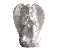 YANGMEI Statuette ange gardien, sculpture ange priant en résine blanche pour étagère, table, salon, chambre à coucher, décoration religieuse spirituelle, cadeau commémoratif