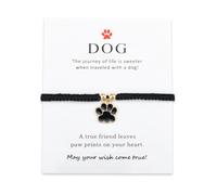 YangQian Cadeau commémoratif pour homme et femme - Cadeau de deuil pour quelqu'un qui a perdu un chien - Bracelet de condoléances avec empreintes de pattes, Small, Corde, Pas de gemme