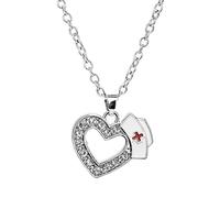 YangQian Collier avec pendentif en forme de cœur pour infirmière, infirmière, infirmière, étudiante, infirmière, anniversaire, remise de diplôme