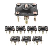 Yangshe Lot de 16 plaques de montage plates pour pieds de canapé avec boulons de suspension M8