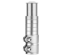 Yangshe Lot de 2 extensions de guidon de vélo réglables - Légères et portables - Accessoire universel pour VTT de route et vélos hybrides (13 cm, argenté)