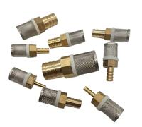 Yangshe Lot de 3 filtres à ardillon en acier inoxydable pour tuyau d'arrosage - Filtre en laiton pour lavage de voiture - Maille en acier inoxydable (6 mm)