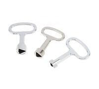 Yangshe Sillcock Lot de 15 clés de plombier pour armoire de commande électrique/robinet de porte d'ascenseur avec 3 ports, petit intérieur pour robinet d'arrêt, robinets d'eau