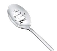 YANGSHINE 1 cuillère « Good Morning Mum », cuillère à thé à bords lisses pour maman, cuillères à café robustes de la part de sa fille et de son fils, cadeau pour un anniversaire, Noël, la