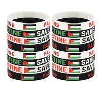 YANGSHINE Free Palestine Bracelet en silicone avec drapeau de la Palestine - Unisexe, 20.2x1.2x0.2cm, Silicone, Pas de gemme