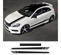 YANGSKT1 3 Pièces Autocollant de Voiture pour Tesla Model 3 2024, Waterproof Haute qualitéAutocollant De Bande De Capot De Voiture Stickers pour Car,Black