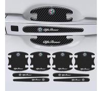 YANGSKT1 8 Pièces Protection Poignee Porte pour Alfa Romeo Giulia (952) 2016-2022, Film Autocollant Poignée Portière Voiture Autocollant Voiture Autoadhésive pour Poignée,Black