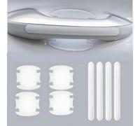 YANGSKT1 8 Pièces Protection Poignee Porte pour Opel Adam 2012-2020, Film Autocollant Poignée Portière Voiture Autocollant Voiture Autoadhésive pour Poignée,White