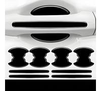 YANGSKT1 8 Pièces Protection Poignee Porte pour Volvo S90 2016-2021, Film Autocollant Poignée Portière Voiture Autocollant Voiture Autoadhésive pour Poignée,Black