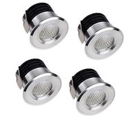 Yangtek 4 x Mini Spot LED à Encastrer Mini Projecteurs 3W LED Blanc Chaud Pour Vitrine Station Intérieur Éclairage Cloison Sèche Incl. Transformateur Séparé