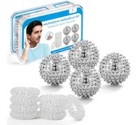 YANGTSUNG Set de Balles de Massage, 4 massage magnétique + 8 Bague anti stress 30mm, Balle de Massage à Picots, Balle d'Acupression pour Soulager le Stress et les Muscles Tendus