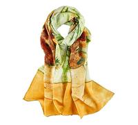 YangtzeStore Longue écharpe en soie Charmeuse - Impression artistique classique, Tournesols par Van Gogh, 63" x 17"