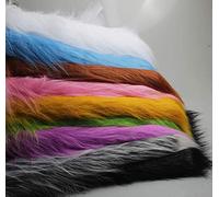 YANGUANG Tissu en fausse fourrure pile longue 12 cm shag de luxe pour bricolage photo arrière-plan tapis costume décoration mode cosplay 50 x 170 cm couleur : 15 orange