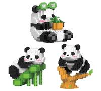 YANGUN 3 in 1 Panda Blocs de Construction, 1298 Pièces Panda Micro Blocs de Construction, Mini Brique Figure Jouets, Jouets de Construction Briques, Briques de Construction Panda pour Adulte et Enfant