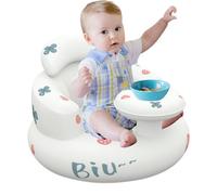 YANGUN Chaise gonflable pour bébé, canapé de soutien du dos pour nourrisson, pompe à air intégrée, chaise gonflable pour bébés de 3 à 36 mois (fraise)