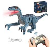 YANGUN Dinosaure Telecommande, Dinausore Jouet Telecommande, Dinosaure Télécommandé avec Lumières, Marche, Rugit, Twist, Dinosaure Telecommandé Enfant pour Enfants Garçons Filles de 3 4 5 6 7 8 9 Ans