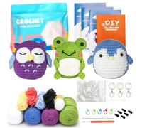 YANGUN Kit de Crochet pour Débutants, Kit complet d'animaux au crochet, Kit Complet De Tricot De Crochet Adorable Animal avec instructions étape par étape
