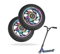 YANGUN Roues de Trottinette, 2 PCS Roue Trottinette Freestyle, Roues de Trottinette Pro Stunt 100mm avec Roulements ABEC 9, Scooter Replacement Wheels pour la Plupart des Trottinettes et Trottinettes