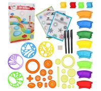 YANGUN Spirograph, 43 pcs Spirograph Deluxe, Spirographe Enfant, Mandala Designer, Spirographe Art Design Set pour Enfants et Adultes