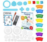 YANGUN Spirograph, 45 pcs Spirograph Deluxe, Spirographe Enfant, Mandala Designer, pour Enfants et Adultes