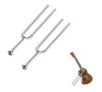 YANGWEN 2 Pièces Diapason, A440 Hz Diapason en Acier Inoxydable Diapason pour Piano, Guitare, Violon - Accordeur Standard pour Instruments de Musique