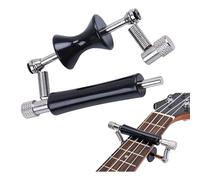 YANGWEN Capo de Guitare Roulant, Capodastre Coulissant Réglable en Alliage d'acier - pour Guitare Acoustique/Électrique, Ukulélé & Basse - Anti-Rouille et Poignée en Caoutchouc